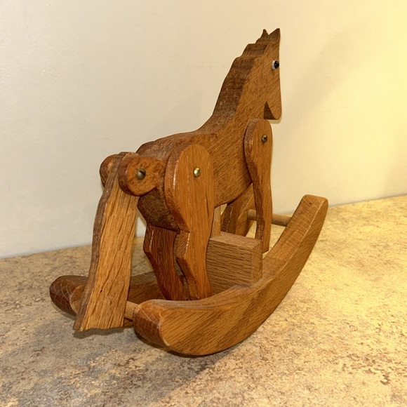 Handmade wooden rocking horse toy - Picture 3 of 3